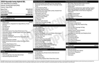 2020 Hyundai Ioniq Hybrid SEL