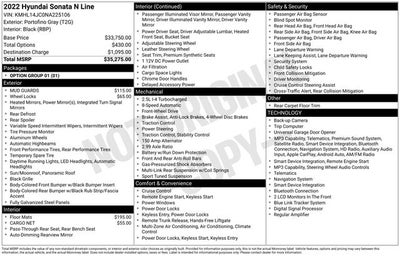 2022 Hyundai Sonata N Line