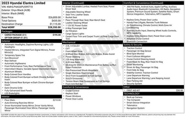 2023 Hyundai Elantra Limited