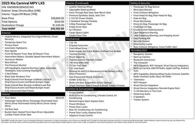 2025 Kia Carnival LXS