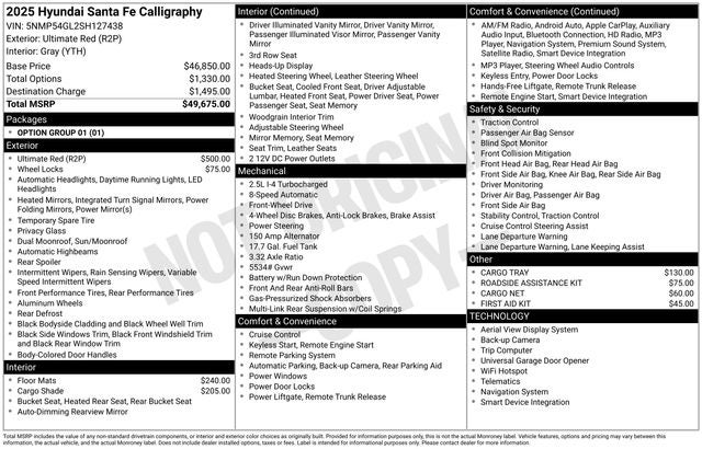 2025 Hyundai Santa Fe Calligraphy