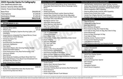 2025 Hyundai Santa Fe Calligraphy