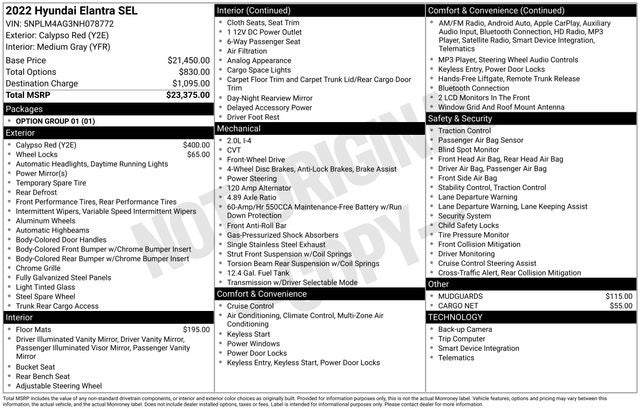 2022 Hyundai Elantra SEL