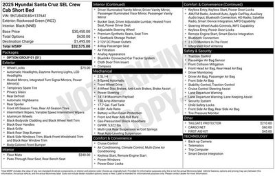 2025 Hyundai Santa Cruz SEL
