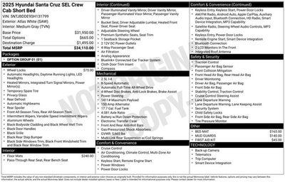 2025 Hyundai Santa Cruz SEL