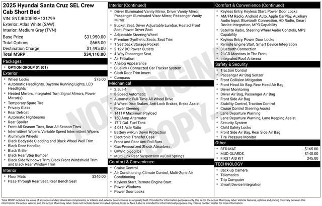 2025 Hyundai Santa Cruz SEL
