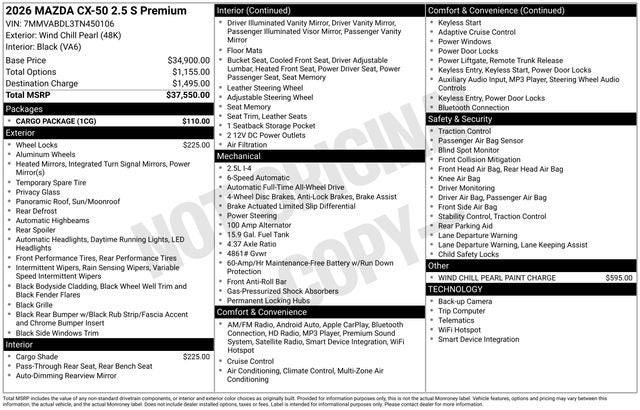 2026 Mazda Mazda CX-50 2.5 S Premium