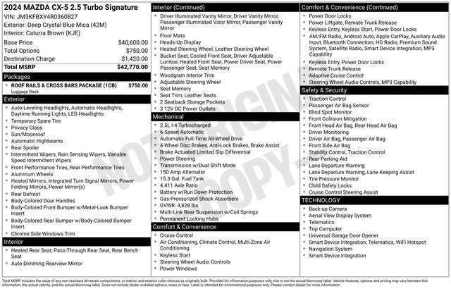 2024 Mazda Mazda CX-5 2.5 Turbo Signature