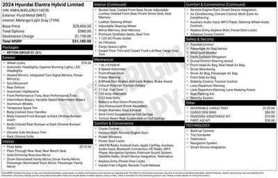2024 Hyundai Elantra Hybrid Limited