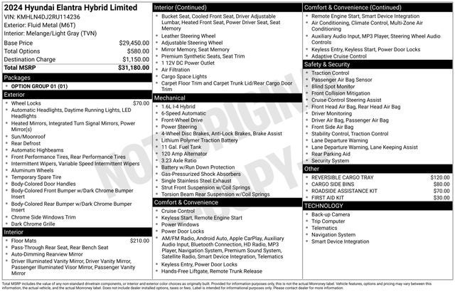 2024 Hyundai Elantra Hybrid Limited