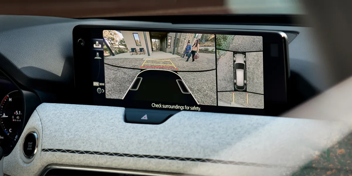 2027 Mazda CX-90 360° View Monitor on the center display | Wyatt Johnson Mazda in Clarksville TN
