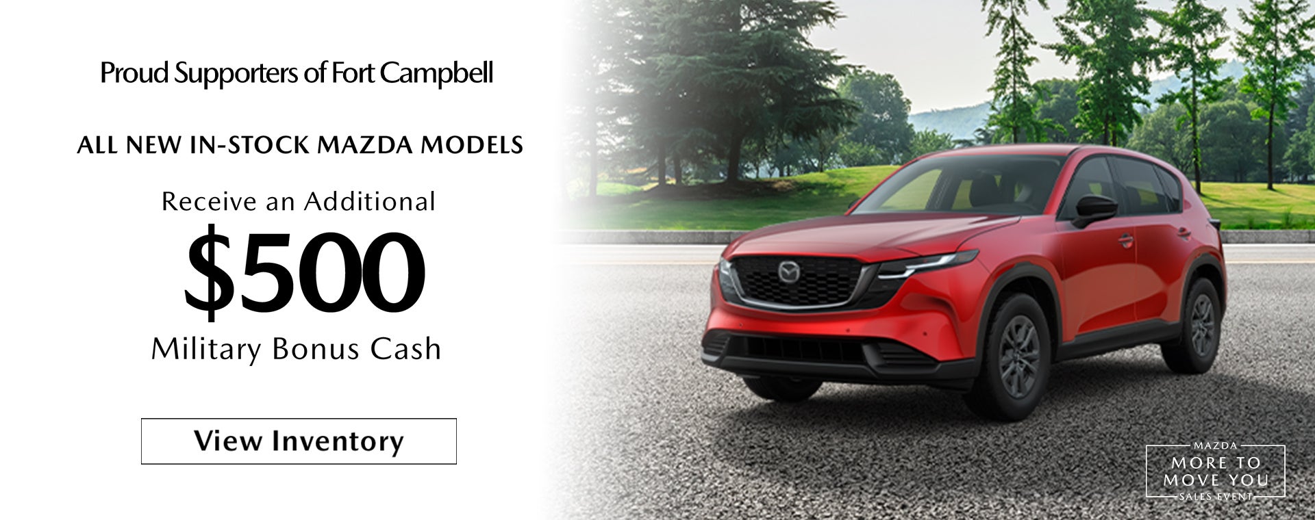 Receive an Additional $500 Military Bonus Cash