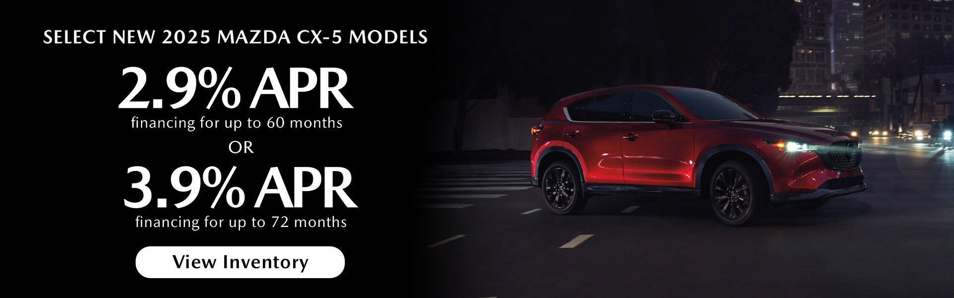 2.9% or 3.9% APR on 2025 Mazda CX-5 – Clarksville, TN